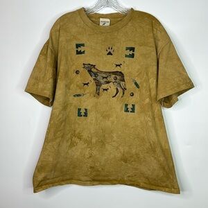 Vintage Primitives Andrea Bragg Southwestern Wolf Tie Dye Shirt XL